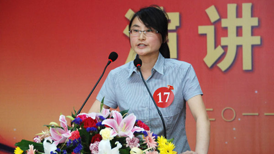 湯春燕代表德源參加開發(fā)區(qū)“紅色旋律，黨在我心”演講比賽